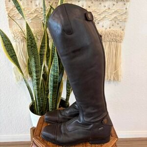 Women’s Black Leather Tall Riding Boots